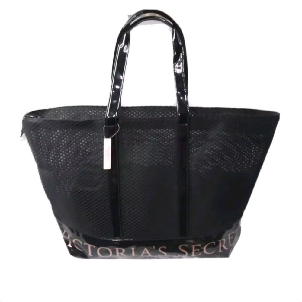 Victoria's Secret Black Mesh Tote 2017 Limited Edition. Oversized ~ Retail $78